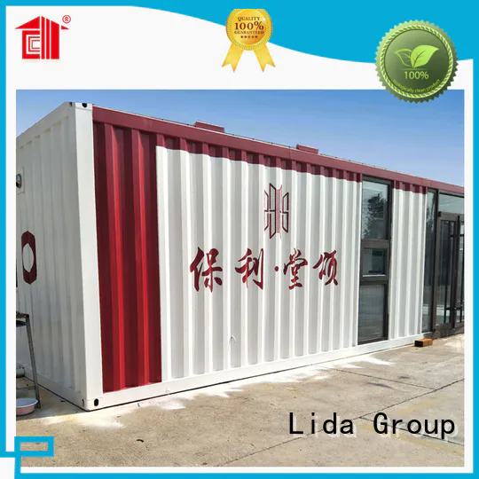 Lida Group New homes built out of storage containers for business used as office, meeting room, dormitory, shop