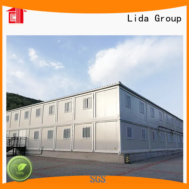 Lida Group shipping container projects factory used as booth, toilet, storage room