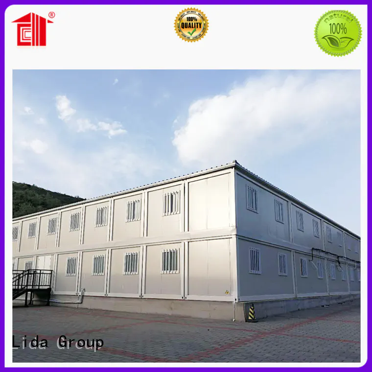 Lida Group container dwellings factory used as office, meeting room, dormitory, shop