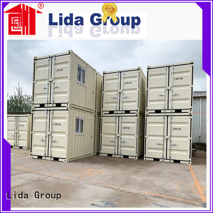 Lida Group using containers to build a house company used as kitchen, shower room