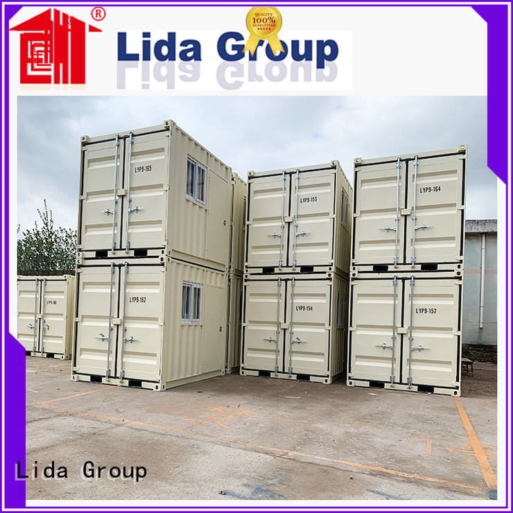 Lida Group using containers to build a house company used as kitchen, shower room