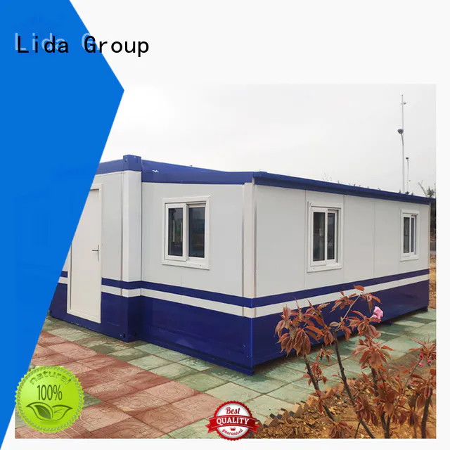 Lida Group building a house out of containers for business used as office, meeting room, dormitory, shop