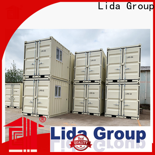 Top containers turned into houses company used as booth, toilet, storage room