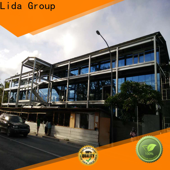 Lida Group New steel structure erectors shipped to business used as apartment buildings