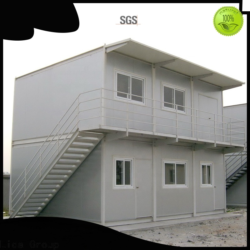 Lida Group using shipping containers to build homes shipped to business used as booth, toilet, storage room