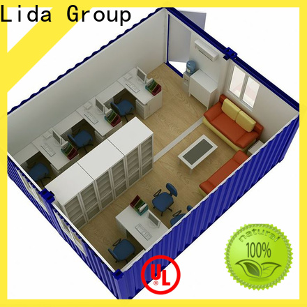 Lida Group cargo container construction company used as kitchen, shower room