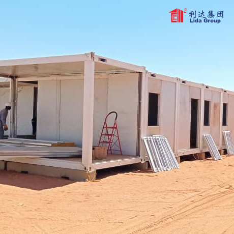Mobile Flat Pack Fold Prefabricated Building Modular Shipping Office Container Steel Structure Prefab Modular Movable Foldable Portable House